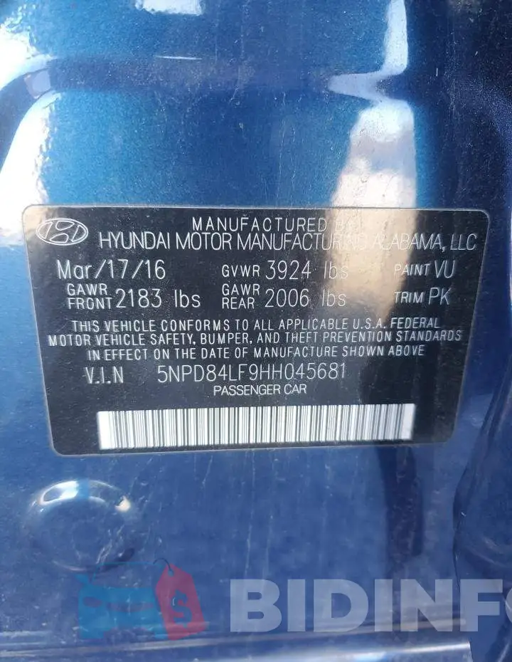 5NPD84LF9HH045681 Photo# 12