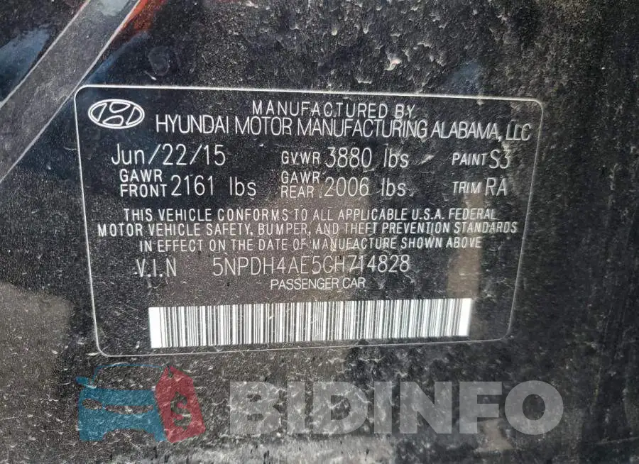 5NPDH4AE5GH714828 Photo# 13