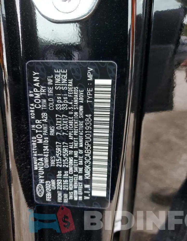 KM8K3CAB5PU019384 Photo# 13