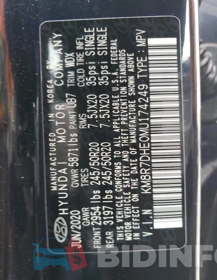 KM8R7DHE0MU174249 Photo# 14