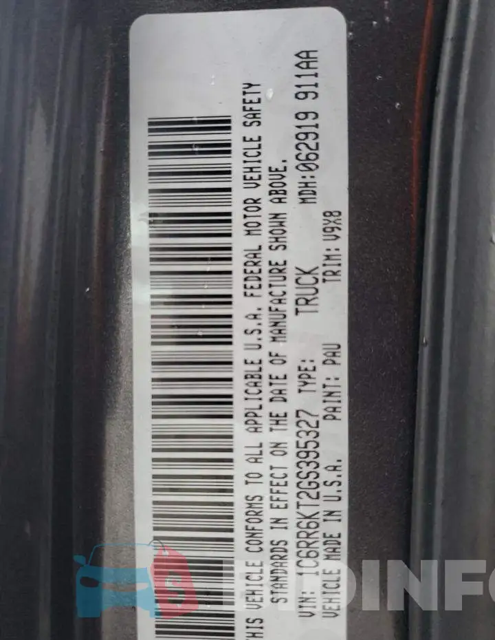 1C6RR6KT2GS395327 Photo# 13