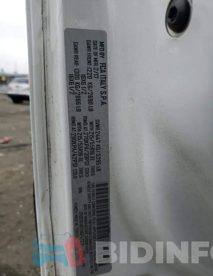 ZFBERFAB2H6F47221 Photo# 13