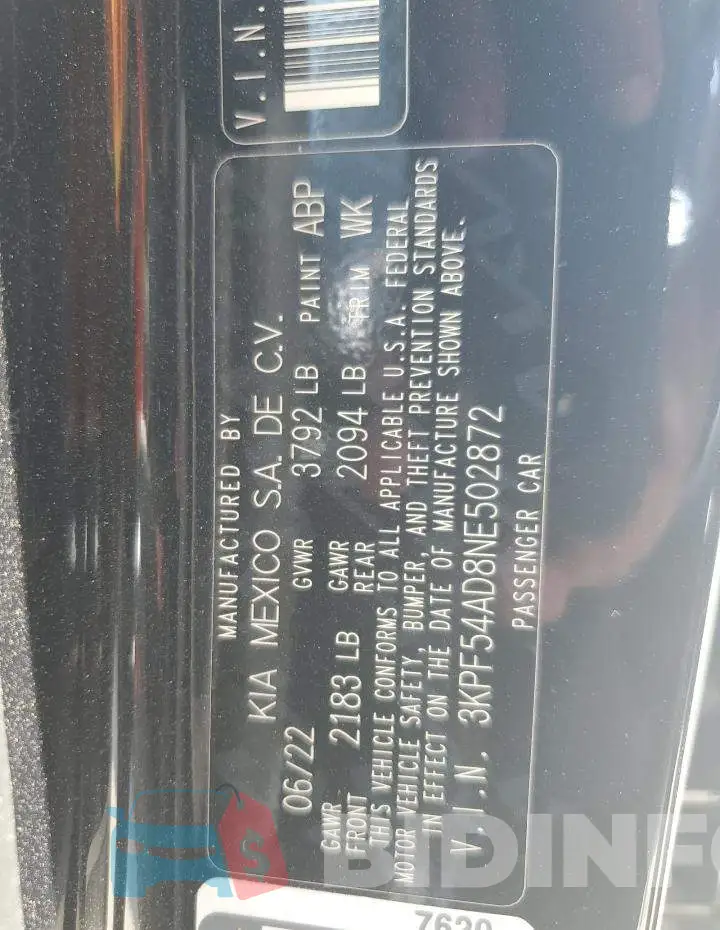 3KPF54AD8NE502872 Photo# 13