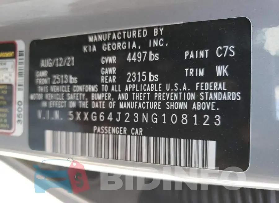 5XXG64J23NG108123 Photo# 12