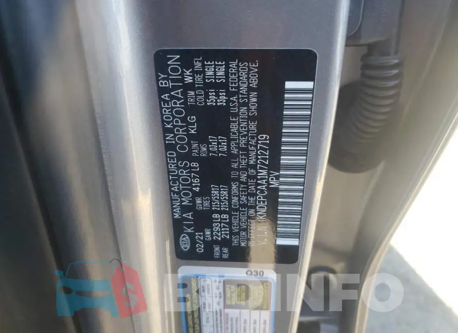 KNDEPCAA1M7212719 Photo# 12