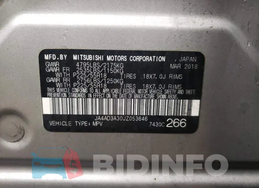 JA4AD3A30JZ053646 Photo# 12