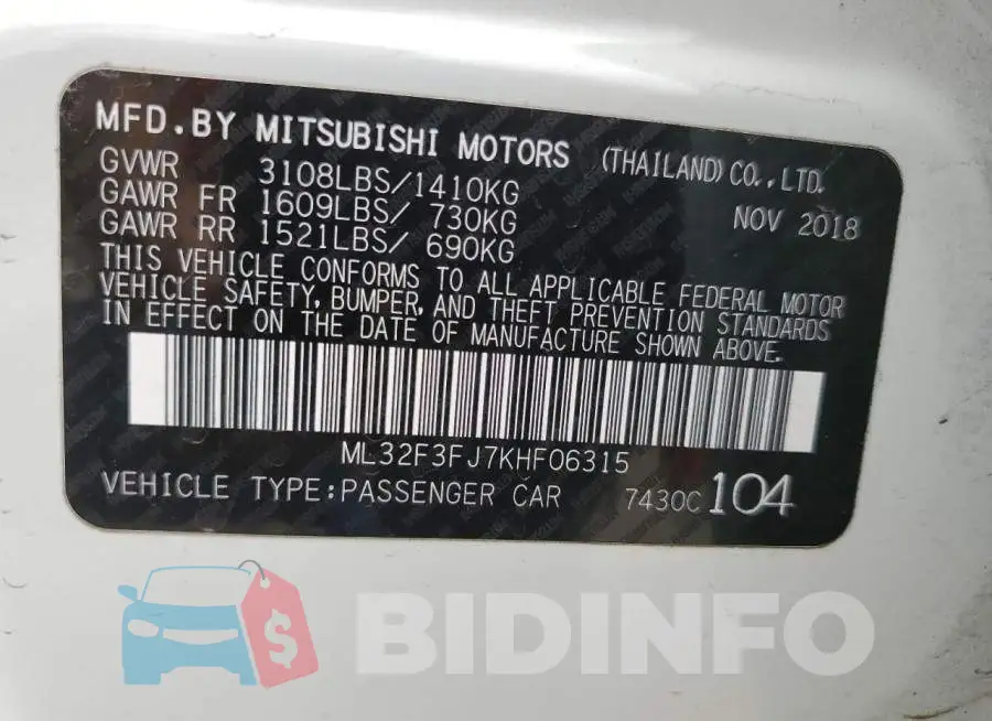 ML32F3FJ7KHF06315 Photo# 13