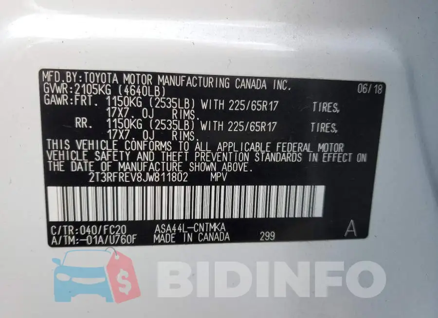 2T3RFREV8JW811802 Photo# 14