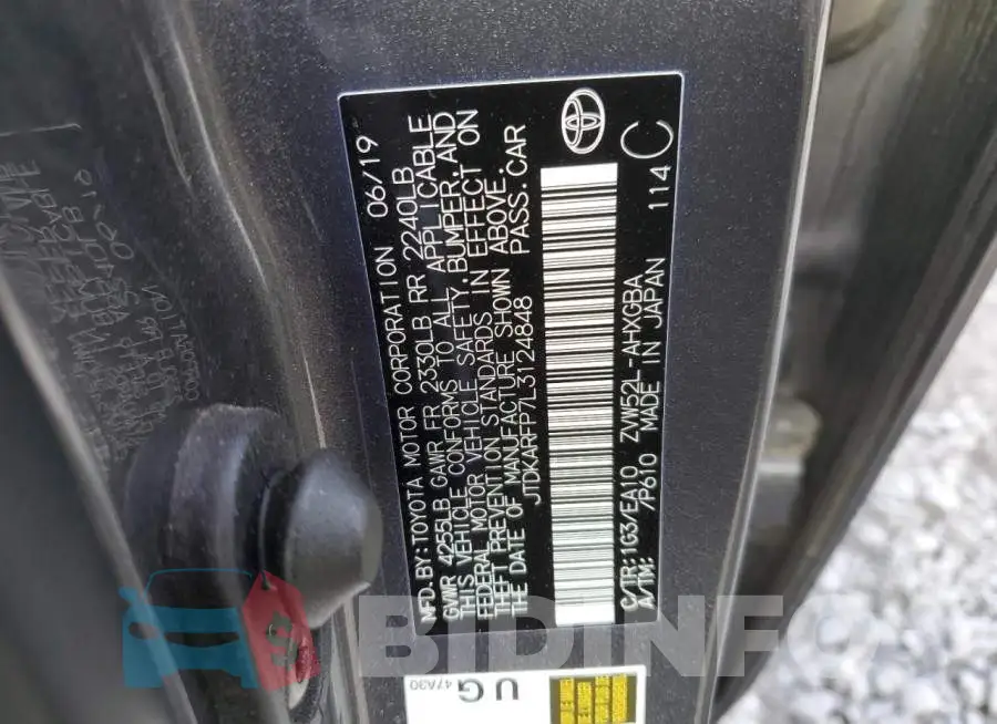 JTDKARFP7L3124848 Photo# 12