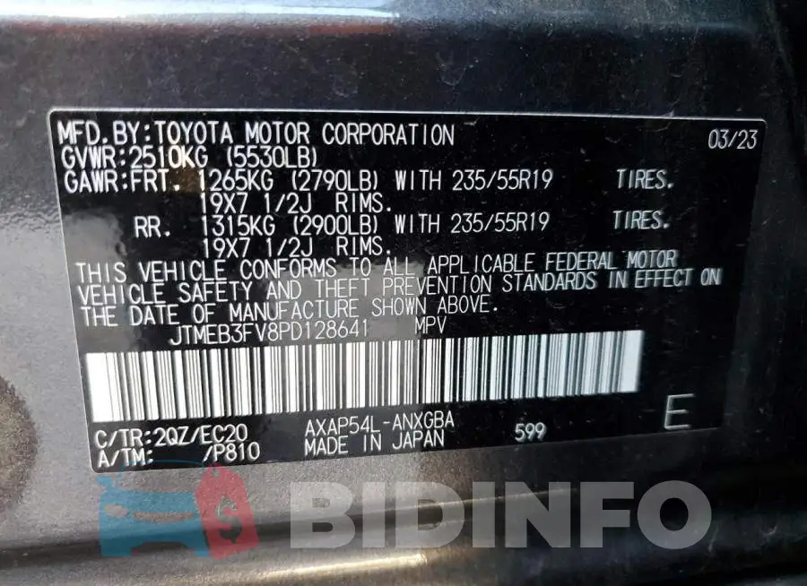 JTMEB3FV8PD128641 Photo# 13