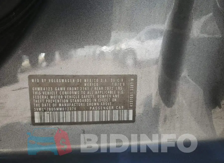 3VWC57BU5MM012376 Photo# 12