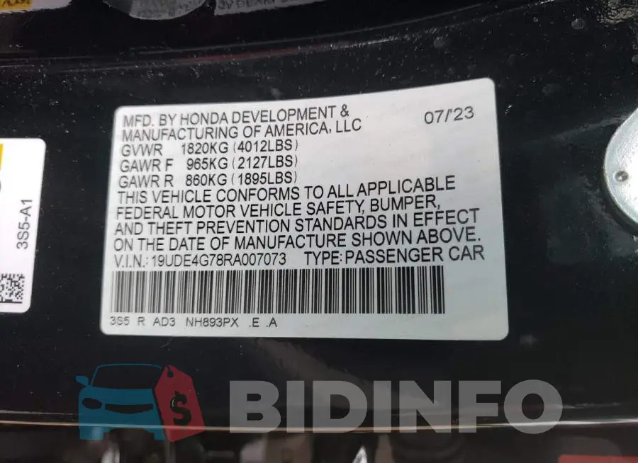 19UDE4G78RA007073 Photo# 12