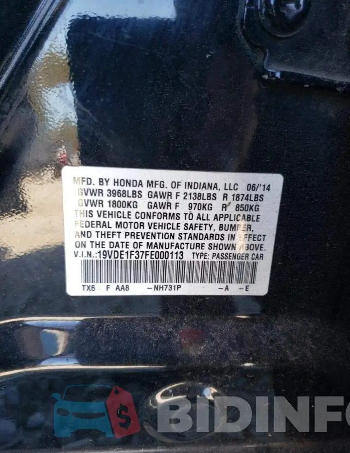 19VDE1F37FE000113 Photo# 12