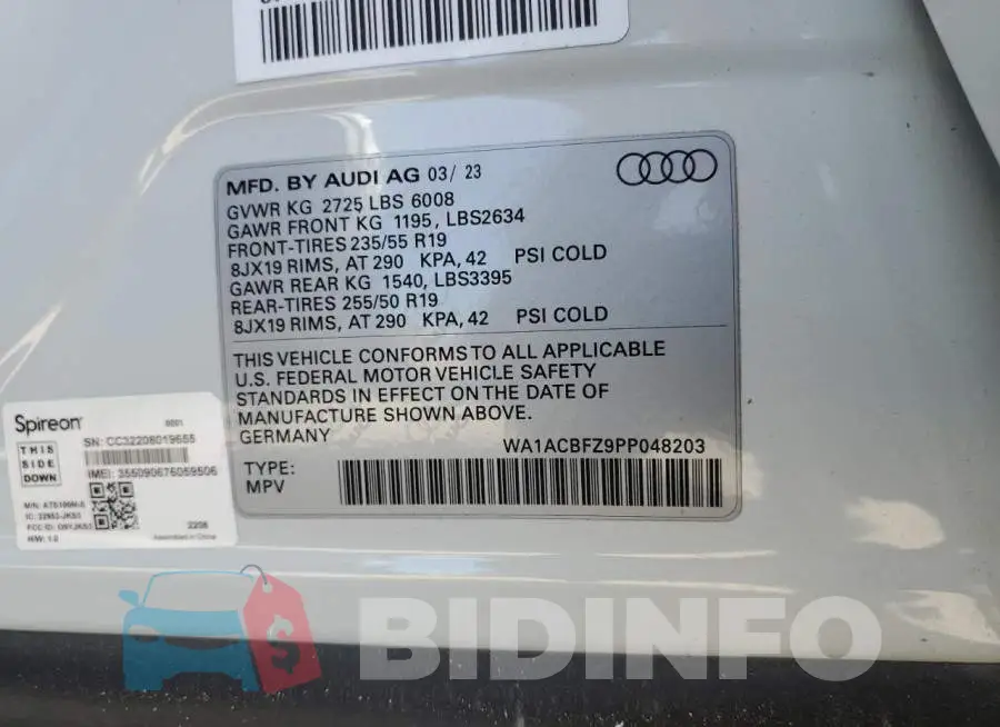WA1ACBFZ9PP048203 Photo# 13