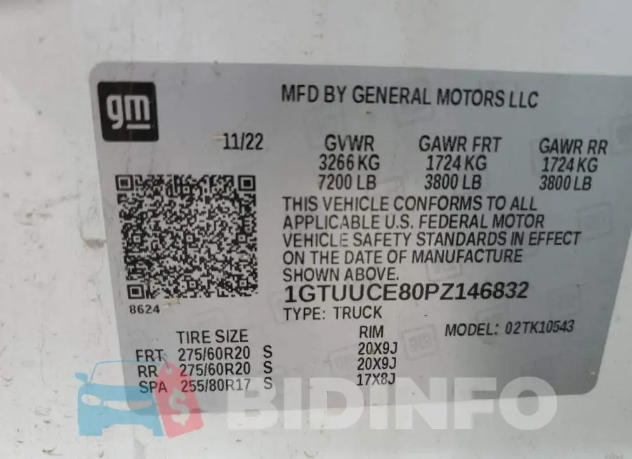 1GTUUCE80PZ146832 Photo# 12