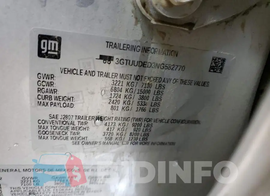 3GTUUDED3NG582770 Photo# 12