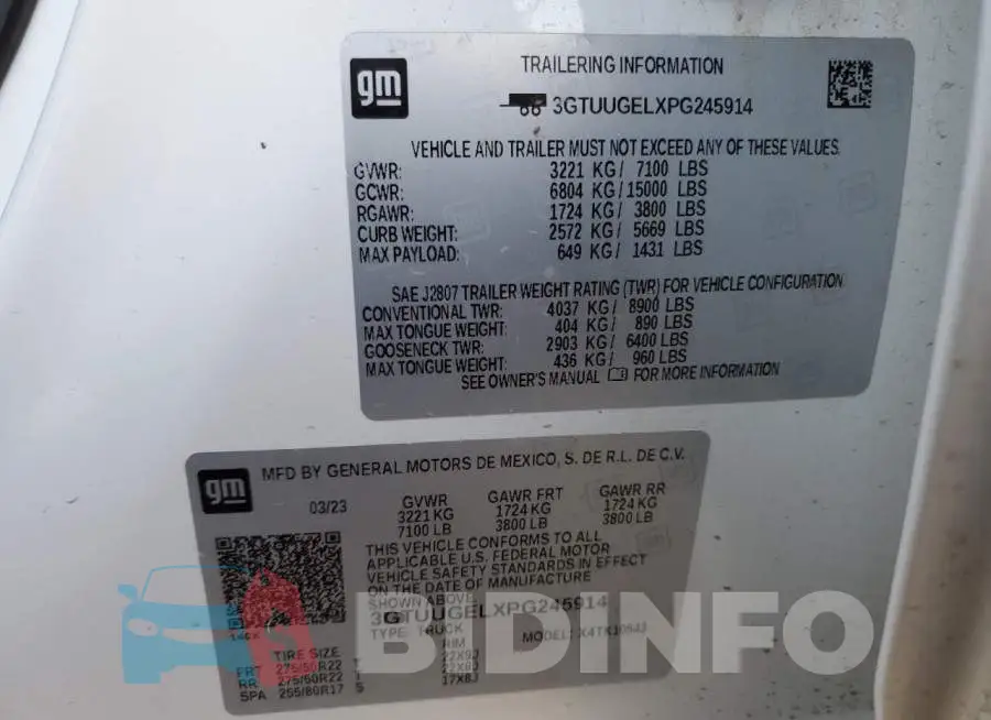 3GTUUGELXPG245914 Photo# 12
