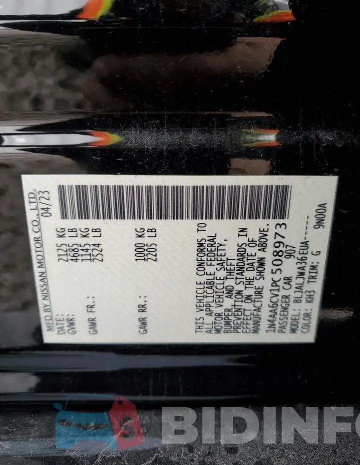 1N4AA6CV1PC508973 Photo# 13
