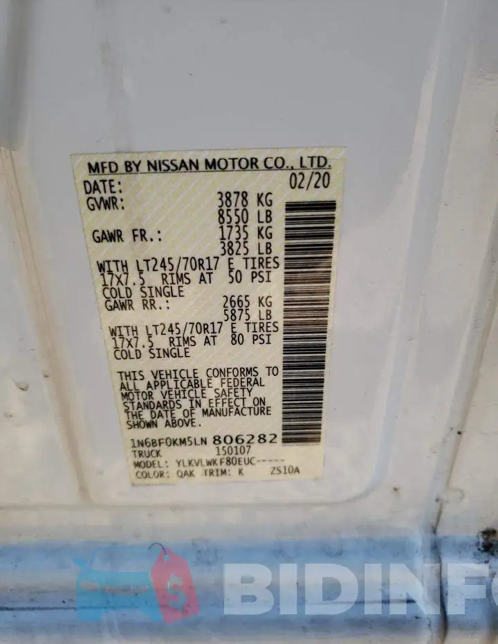 1N6BF0KM5LN806282 Photo# 14