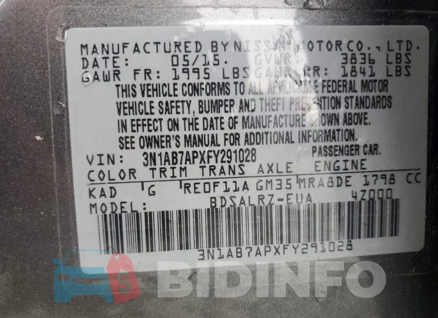 3N1AB7APXFY291028 Photo# 12