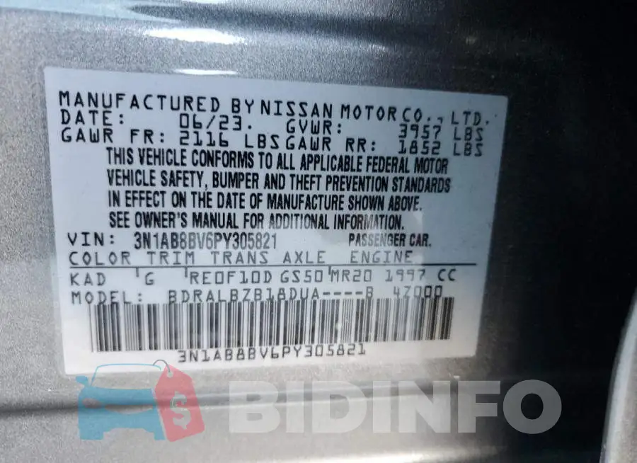 3N1AB8BV6PY305821 Photo# 12