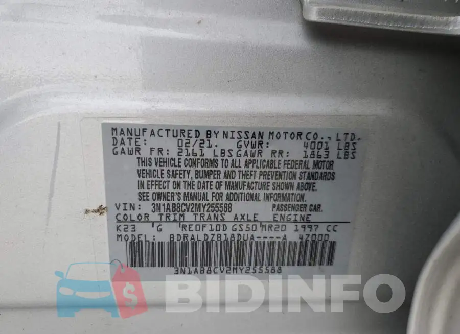 3N1AB8CV2MY255588 Photo# 12