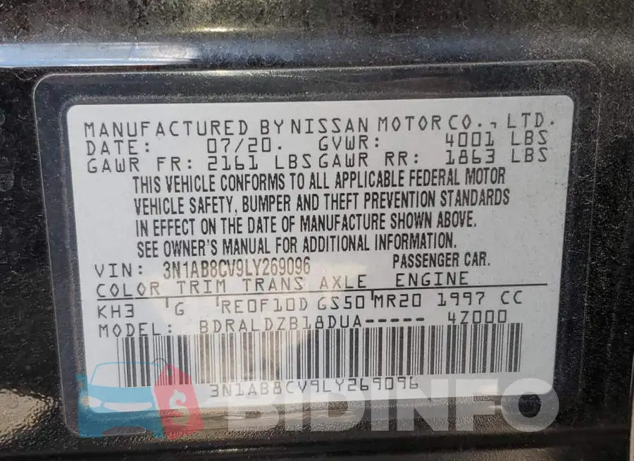 3N1AB8CV9LY269096 Photo# 13