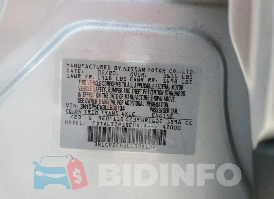 3N1CP5CV3LL538134 Photo# 14