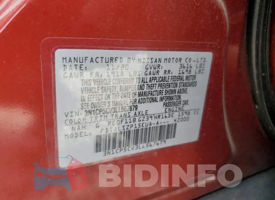 3N1CP5CV3LL567679 Photo# 13