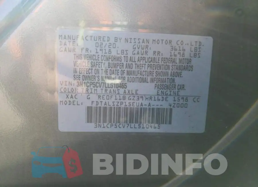 3N1CP5CV7LL510465 Photo# 13