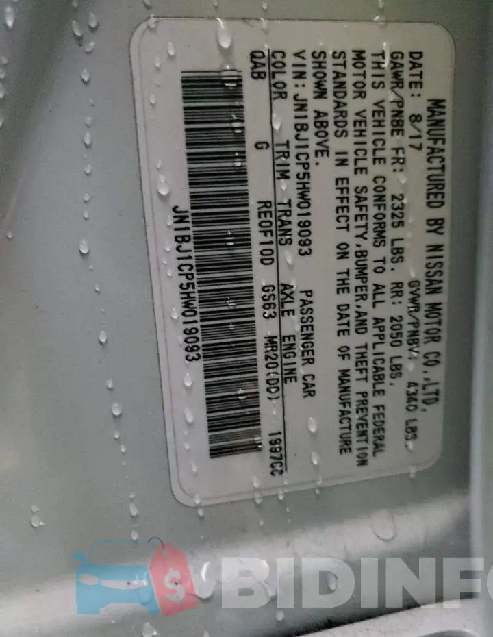 JN1BJ1CP5HW019093 Photo# 13