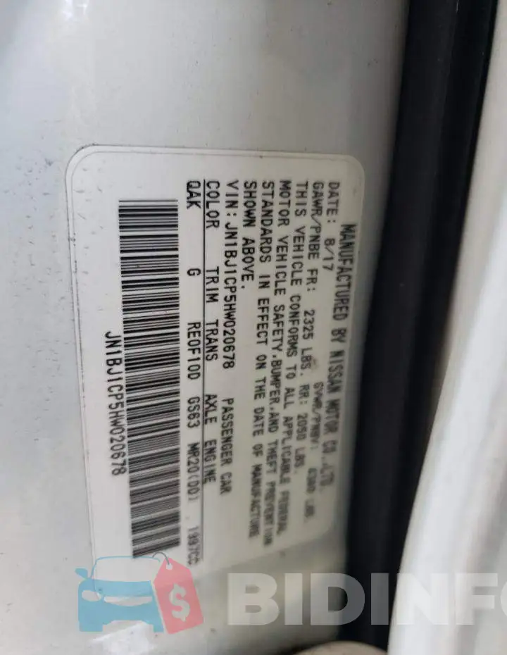 JN1BJ1CP5HW020678 Photo# 14