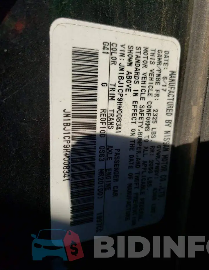 JN1BJ1CP9HW008341 Photo# 12
