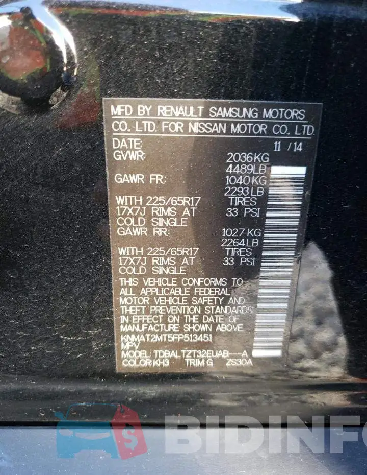 KNMAT2MT5FP513451 Photo# 13