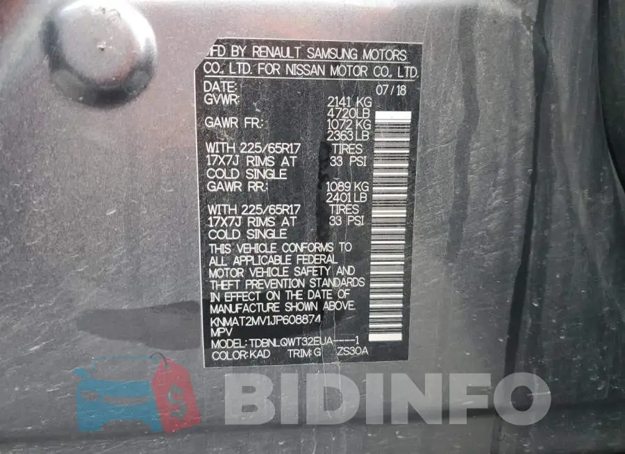 KNMAT2MV1JP608874 Photo# 12