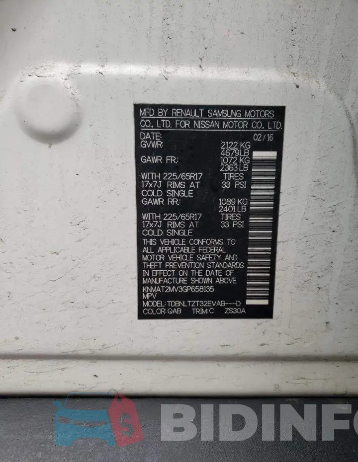 KNMAT2MV3GP658135 Photo# 13