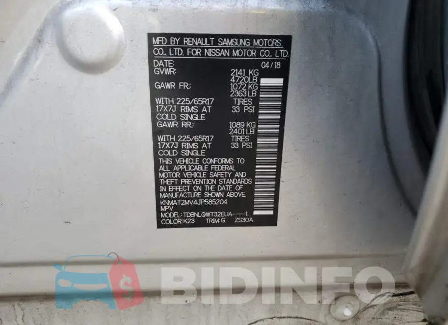 KNMAT2MV4JP585204 Photo# 13