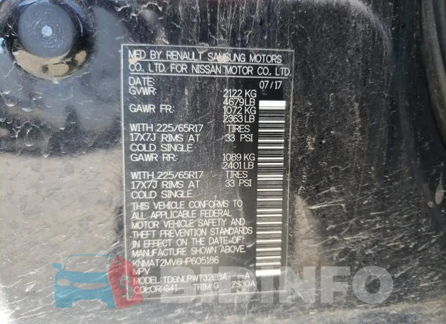 KNMAT2MV6HP605186 Photo# 13