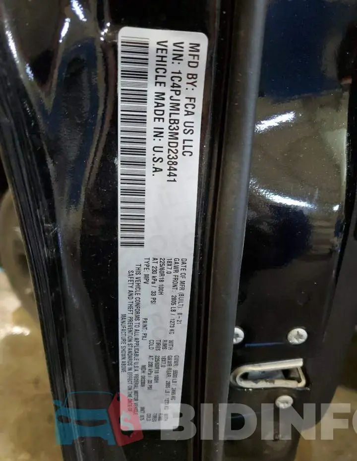 1C4PJMLB3MD238441 Photo# 13