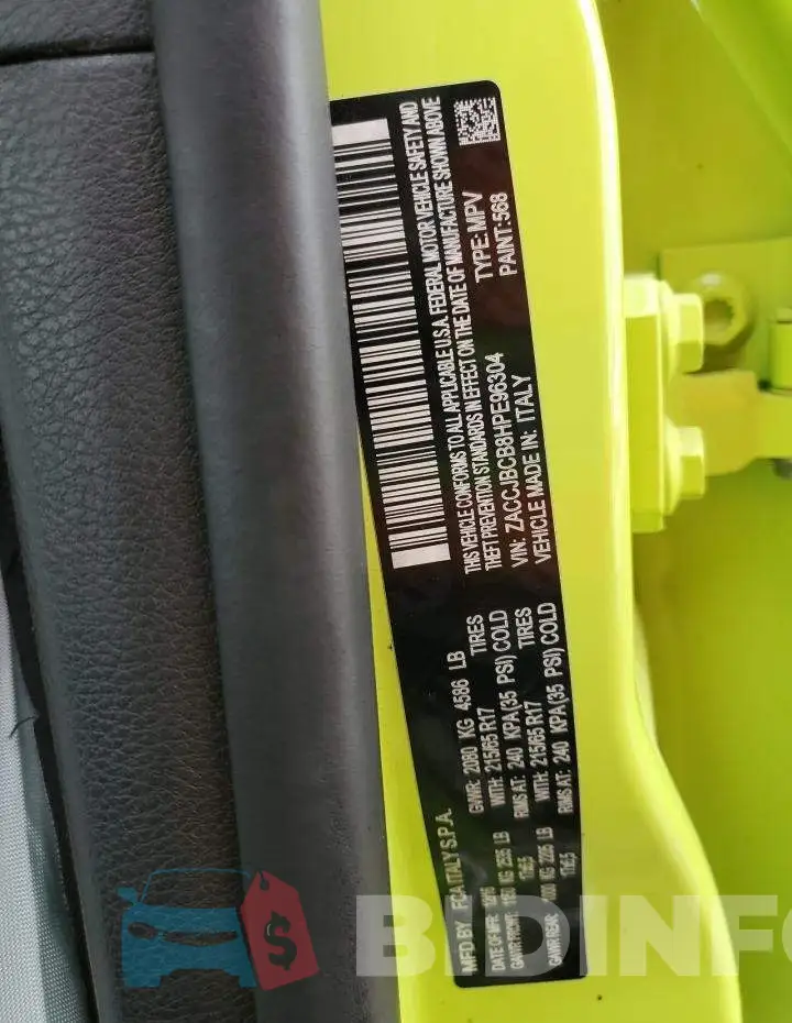 ZACCJBCB8HPE96304 Photo# 12