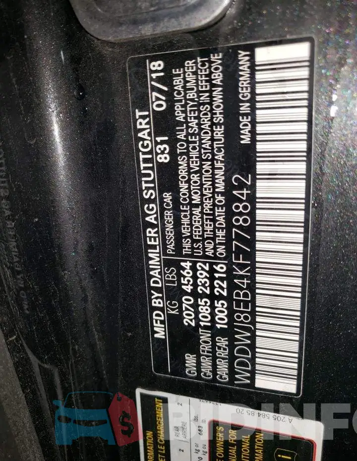 WDDWJ8EB4KF778842 Photo# 12