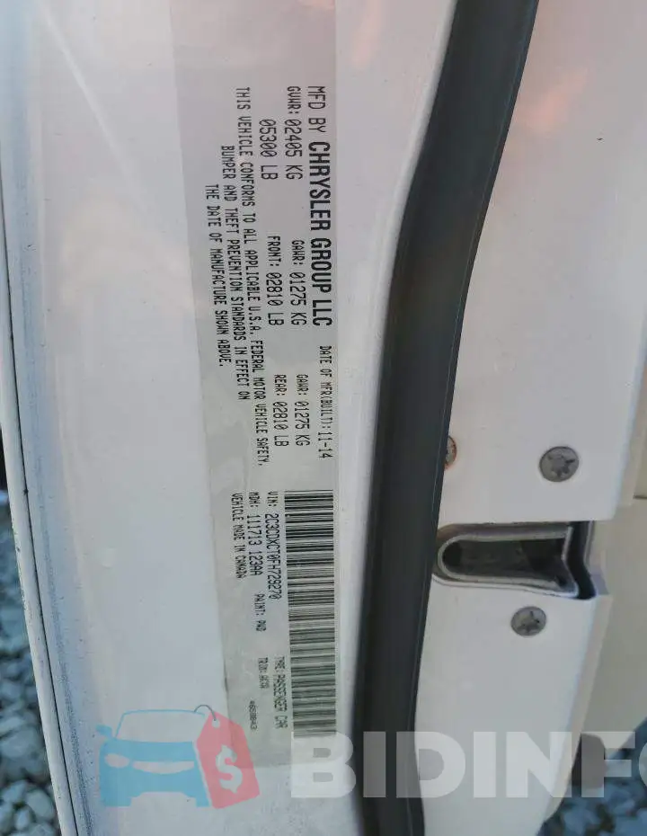 2C3CDXCT0FH729270 Photo# 12