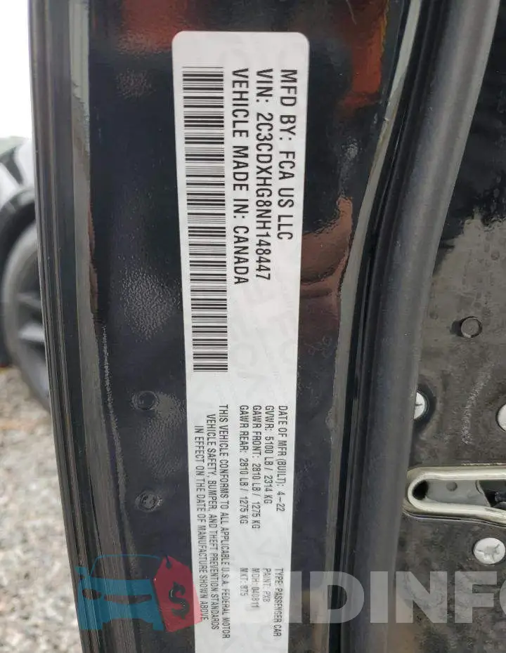 2C3CDXHG8NH148447 Photo# 12