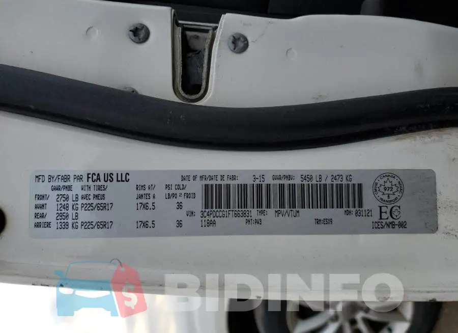 3C4PDCCG1FT663831 Photo# 13