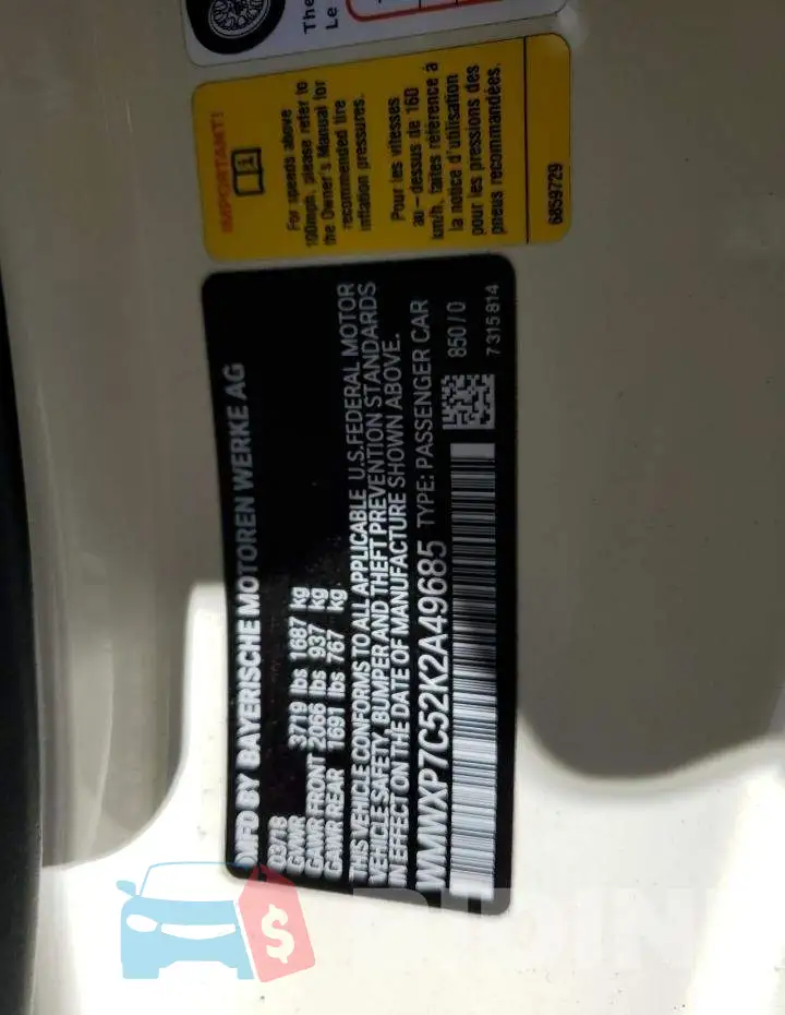 WMWXP7C52K2A49685 Photo# 12