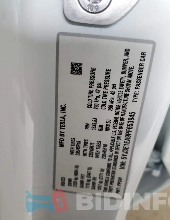 5YJ3E1EA9PF653945 Photo# 12