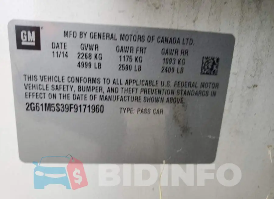 2G61M5S39F9171960 Photo# 12