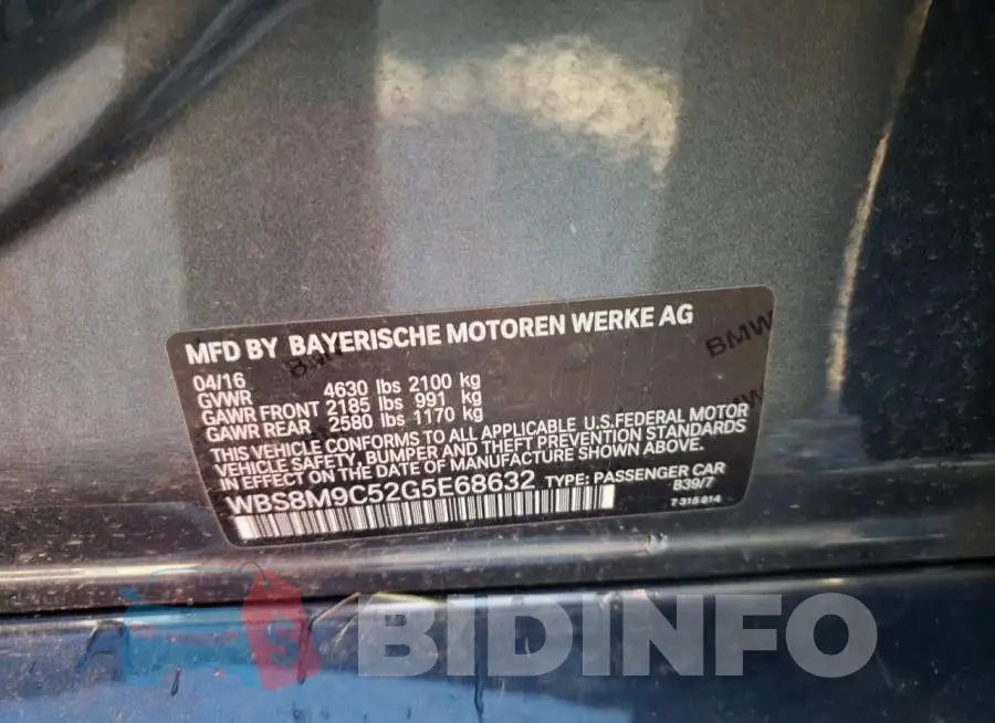 WBS8M9C52G5E68632 Photo# 13