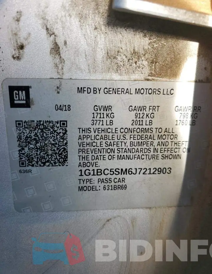 1G1BC5SM6J7212903 Photo# 12