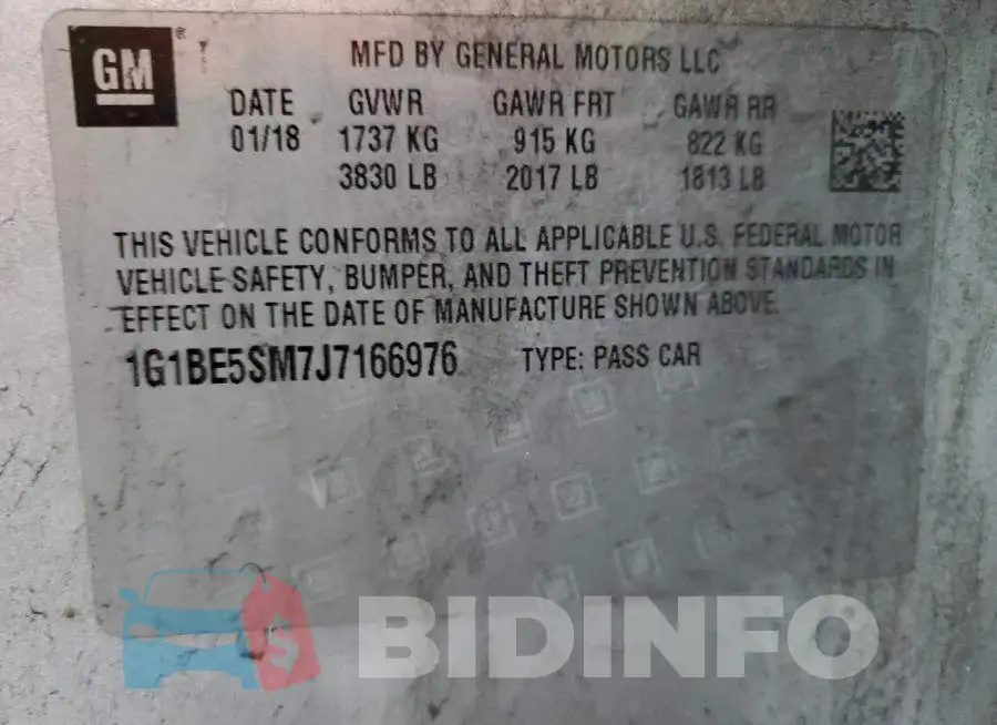 1G1BE5SM7J7166976 Photo# 12